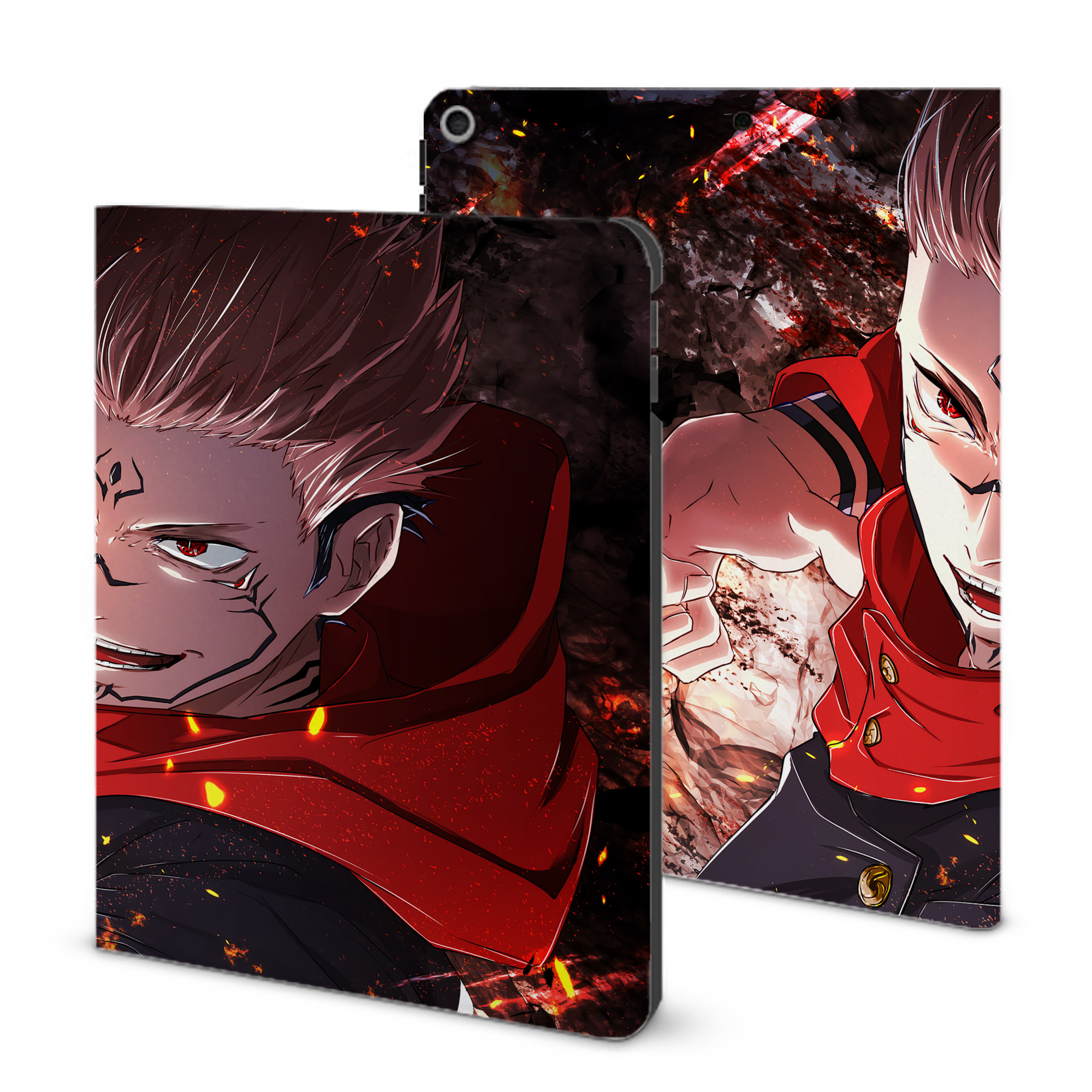 （画像用） 呪術廻戦 Jujutsu Kaisen IPad ケース ブック型 PUレザー TPU 耐衝撃 軽量 薄型 ペン収納なし 全面保護 IPad 各モデル対応